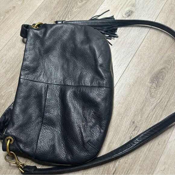 Hobo Inc Black‎ Pebbled Leather Crossbody Shoulder Tote Bag - Picture 2 of 5